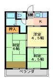 田村ハイツＡＢの間取図