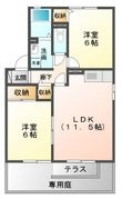 ラヴィーヌABの間取図