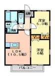 カモミールＡＢの間取図