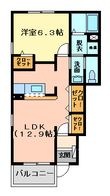 サニーガーデンABCDの間取図