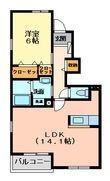 ライスカントリーＡＢの間取図