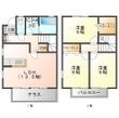 連取ガーデンヒルズABの間取図