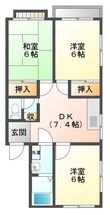 コーポ岡登の間取図