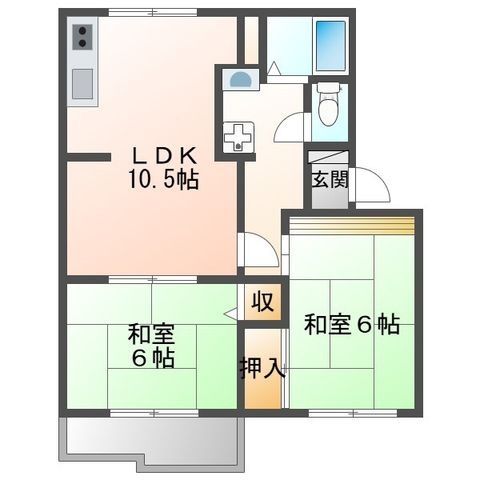 クワムラハイツの外観