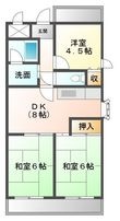 写真:サンパーク鈴蘭 3階305の間取図