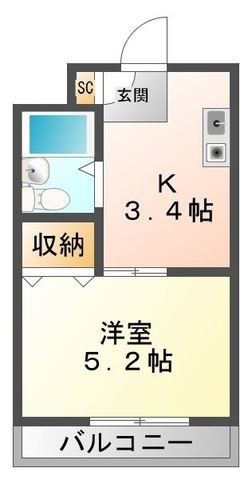 拡大写真:シルフィード 1階103の間取り