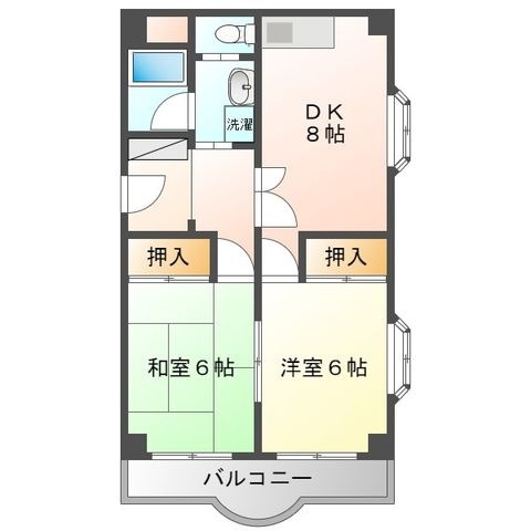 拡大写真:第一山本マンション 4階401の間取り