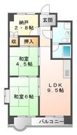 豊中市浜2丁目の間取図