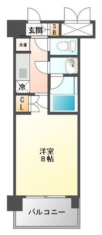 拡大写真:吹田市豊津町 8階809の間取り