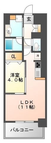 拡大写真:吹田市南金田2丁目 3階302の間取り