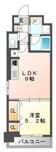 写真:ハーヴェスト江坂 4階402の間取図
