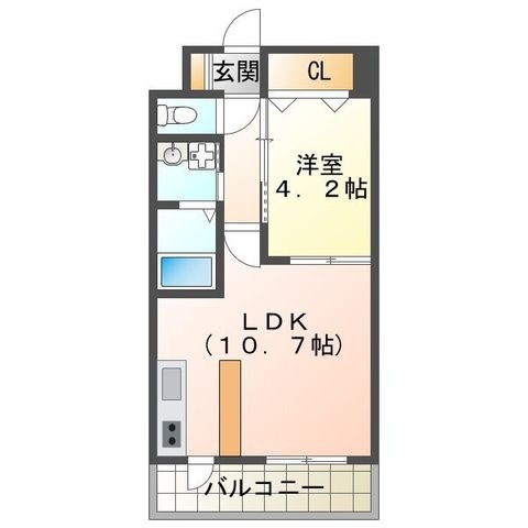 拡大写真:吹田市垂水町3丁目 10階1003の間取り