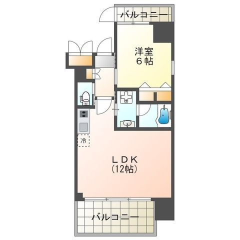 拡大写真:吹田市豊津町 9階903の間取り