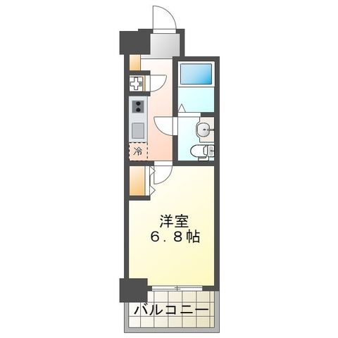 拡大写真:吹田市江坂町2丁目 13階1314の間取り