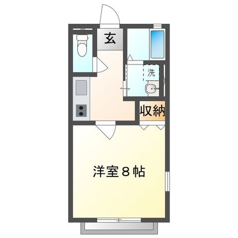 拡大写真:吹田市泉町1丁目 2階202の間取り