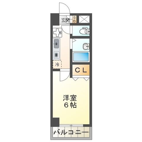 拡大写真:大阪市淀川区宮原5丁目 3階308の間取り
