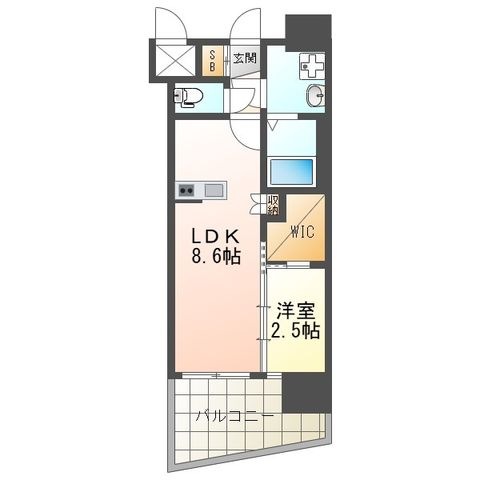 拡大写真:大阪市淀川区宮原5丁目 9階901の間取り