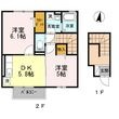 写真：リヴェールB棟2階の間取図
