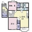 サンウエストヒルズDの間取図