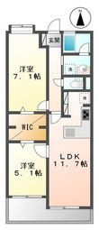 フェスティオSAGAセントラーレ 405号の間取図