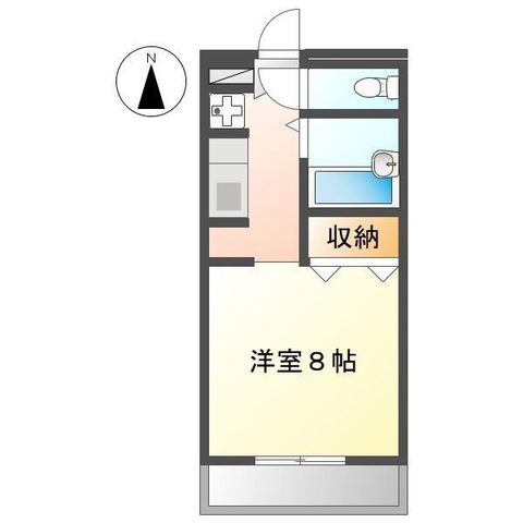拡大写真:館Ⅱ 1階102の間取り