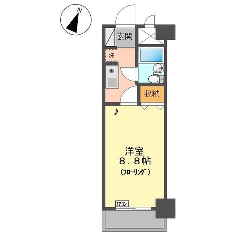 拡大写真:盛岡市大沢川原3丁目 3階312の間取り