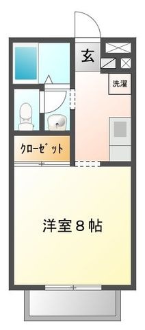 拡大写真：ピュア・ライフ 1階1の間取り