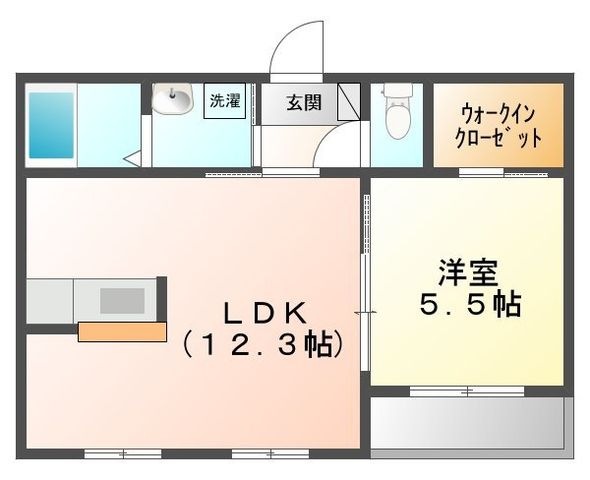 拡大写真:シャーメゾンアマセ 1階02の間取り