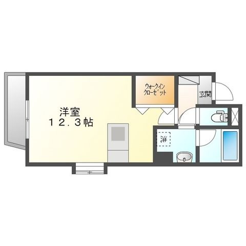 拡大写真:MiRiA大供 5階01の間取り