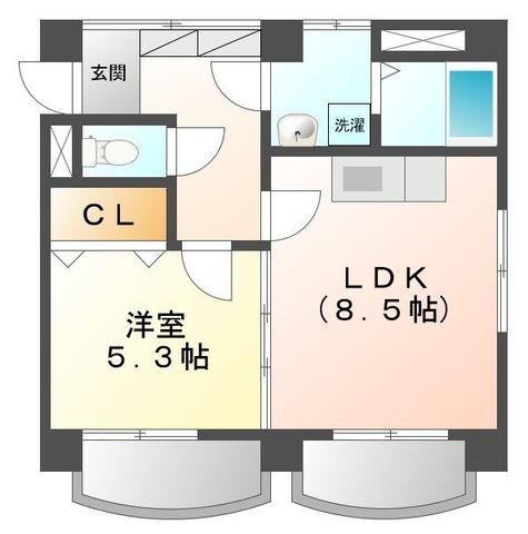 拡大写真:レジデンス石井 3階03の間取り