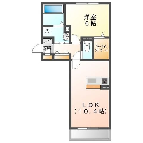 拡大写真:Merveille B 3階05の間取り