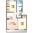 セカンドコート Aの間取図