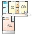 セカンドコート Bの間取図
