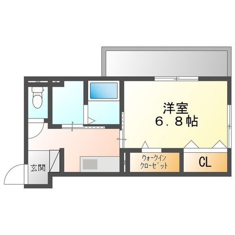 拡大写真:アルシオネ岡山駅西 1階01の間取り