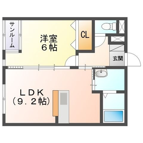拡大写真:スカイヒルズⅡ 1階02の間取り