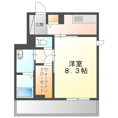拡大写真:リガーレ中井 3階05の間取り