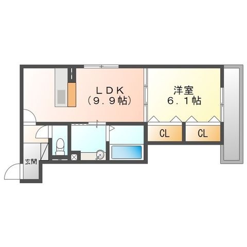 拡大写真:アルカンシエルSaya 3階01の間取り