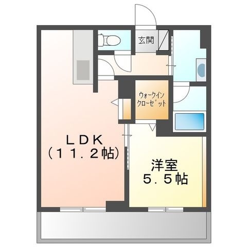 拡大写真：レーベンエイトⅡ 2階02の間取り