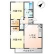 セジュール影橋B棟の間取図
