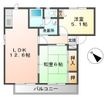 ビューヒルズ若野A棟の間取図