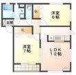 レジデンス中田Ａ棟の間取図