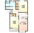 アンソレイエⅡの間取図