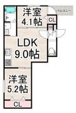 写真：ブラン立花3階の間取図