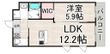 レアグランツ東難波Ⅰの間取図