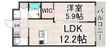 レアグランツ東難波Ⅰの間取図