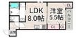 フジパレス神田南通Ⅰ番館の間取図