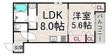 フジパレス神田南通Ⅱ番館の間取図