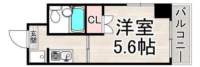 拡大写真:Kビル 4階411の間取り