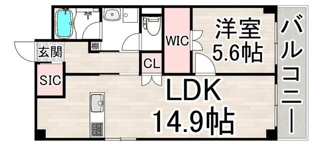 拡大写真:MKBファースト 4階403の間取り