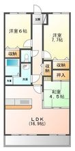 マリベール中須賀の間取図